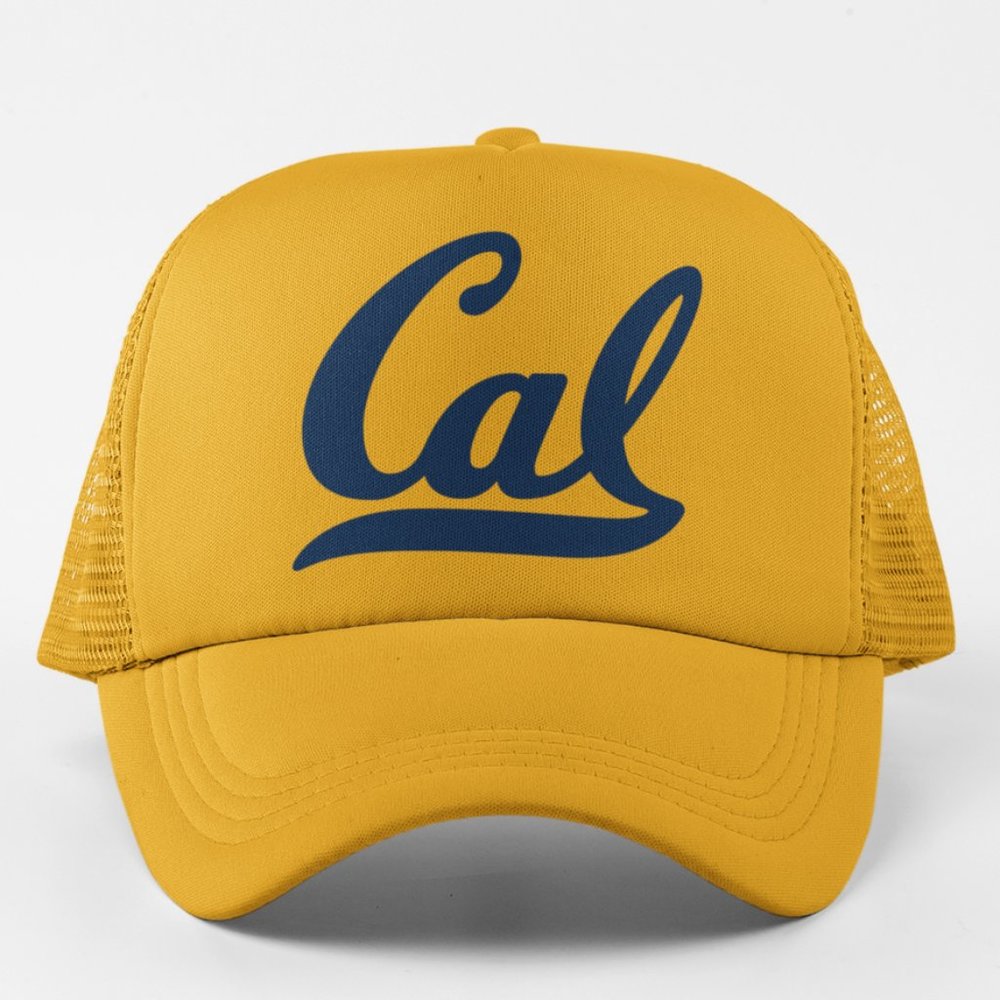 NEW UC Berkeley Cal Golden Bears Foam Trucker Mesh Snapback Hat GOLD YELLOW